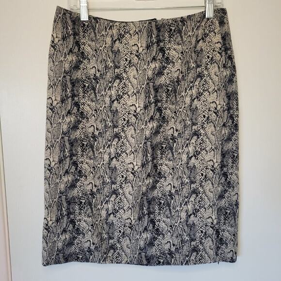 Talbots Snakeskin Print Professional Workwear Pencil Skirt Office Siren Size 8 - Picture 9 of 9